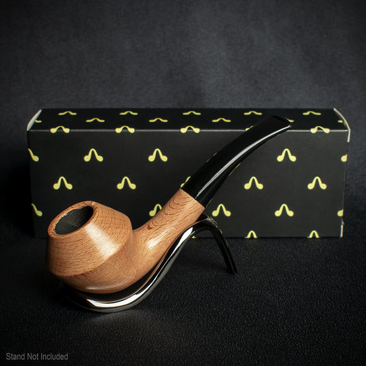 Smoke-King 9mm Tan Beechwood Pipe - Bulldog