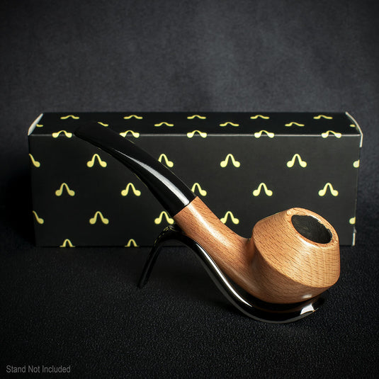 Smoke-King 9mm Tan Beechwood Pipe - Bulldog