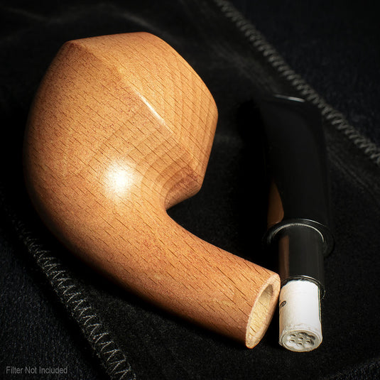 Smoke-King 9mm Tan Beechwood Pipe - Bulldog