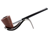 Smoke-King Metal Pipe Brown Poa Rosa Wood Cone Shape Bowl