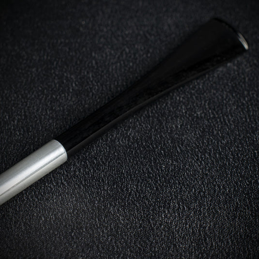 Smoke-King Metal Pipe Brown Poa Rosa Wood Cone Shape Bowl