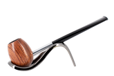Smoke-King Metal Pipe Brown Poa Rosa Wood Egg Shape Bowl