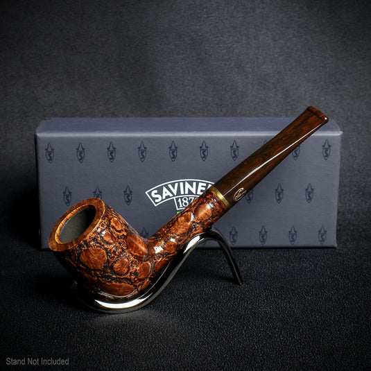 Savinelli Alligator Brown 6mm Briar Smoking Pipe - Shape 111