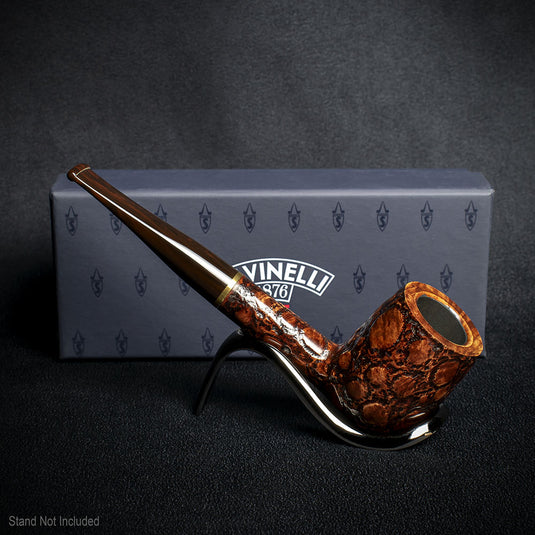 Savinelli Alligator Brown 6mm Briar Smoking Pipe - Shape 111