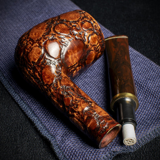 Savinelli Alligator Brown 6mm Briar Smoking Pipe - Shape 111