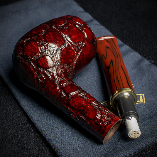 Savinelli Alligator Brown 6mm Briar Smoking Pipe - Shape 128