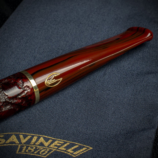 Savinelli Alligator Brown 6mm Briar Smoking Pipe - Shape 128