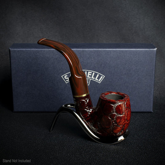 Savinelli Alligator Brown 6mm Briar Smoking Pipe - Shape 614