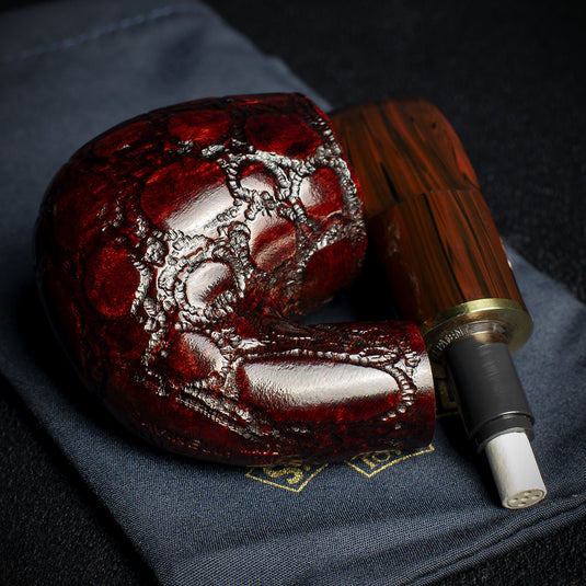 Savinelli Alligator Brown 6mm Briar Smoking Pipe - Shape 614