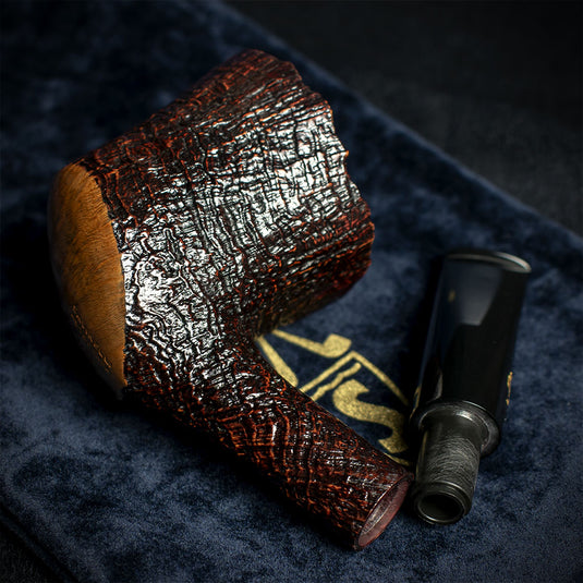 Savinelli Autograph (Limited Edition) Freestyle Panel Sandblast 01 - 6mm Briar Pipe