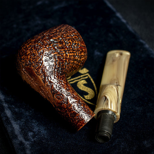 Savinelli Autograph (Limited Edition) Sandblasted Black Briar Pipe - 01