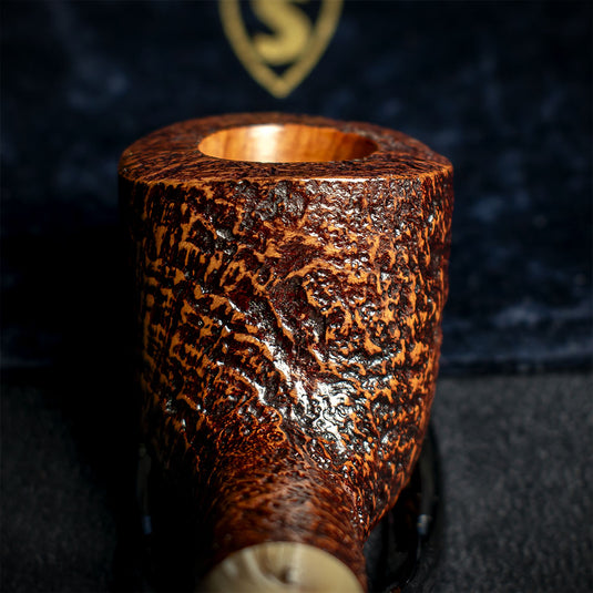 Savinelli Autograph (Limited Edition) Sandblasted Black Briar Pipe - 01