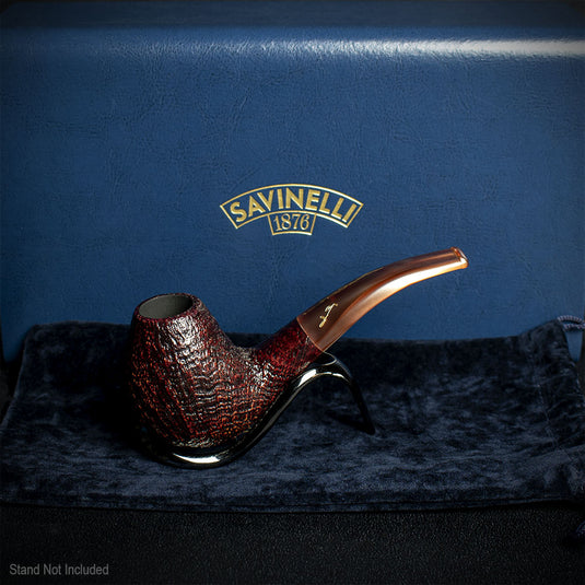 Savinelli Autograph (Limited Edition) Sandblasted Black Briar Pipe - 03