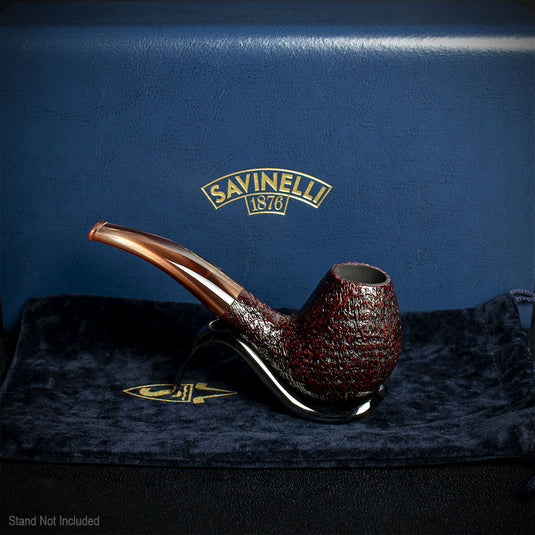 Savinelli Autograph (Limited Edition) Sandblasted Black Briar Pipe - 03