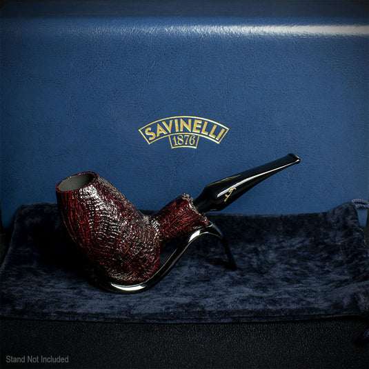 Savinelli Autograph (Limited Edition) Sandblasted Black Briar Pipe - 04