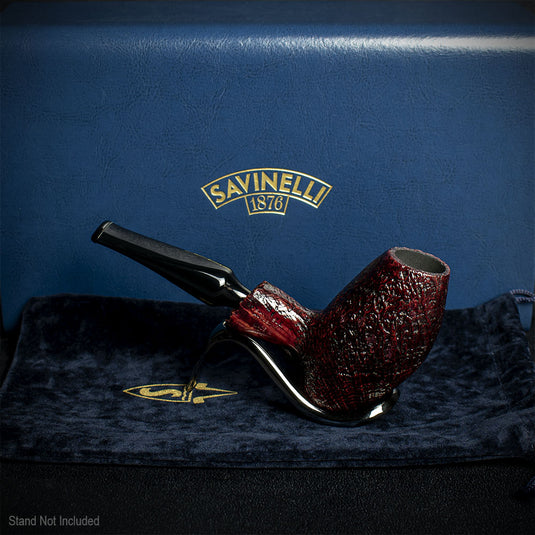 Savinelli Autograph (Limited Edition) Sandblasted Black Briar Pipe - 04