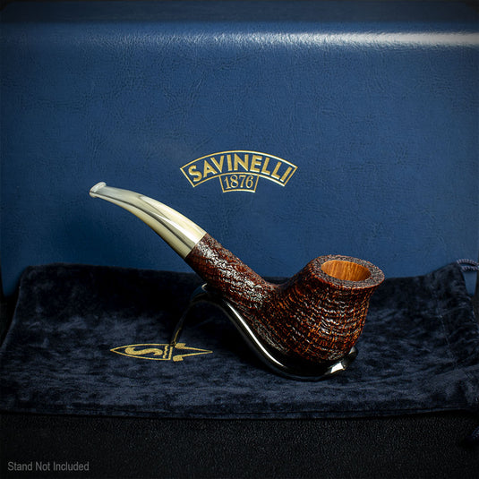 Savinelli Autograph (Limited Edition) Sandblasted Black Briar Pipe - 05