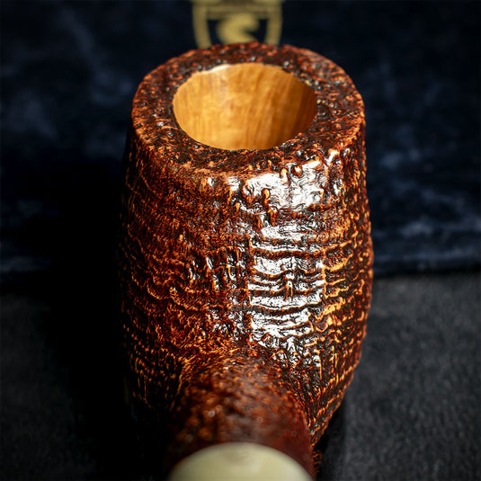 Savinelli Autograph (Limited Edition) Sandblasted Black Briar Pipe - 05