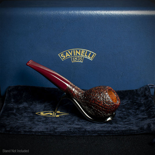 Savinelli Autograph (Limited Edition) Sandblasted Black Briar Pipe - 06