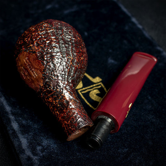 Savinelli Autograph (Limited Edition) Sandblasted Black Briar Pipe - 06