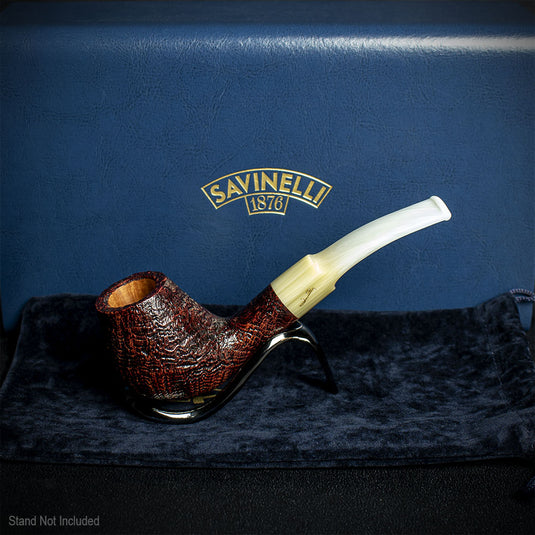 Savinelli Autograph (Limited Edition) Sandblasted Black Briar Pipe - 07