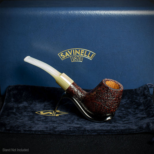 Savinelli Autograph (Limited Edition) Sandblasted Black Briar Pipe - 07