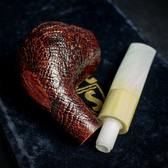 Savinelli Autograph (Limited Edition) Sandblasted Black Briar Pipe - 07