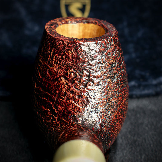 Savinelli Autograph (Limited Edition) Sandblasted Black Briar Pipe - 07