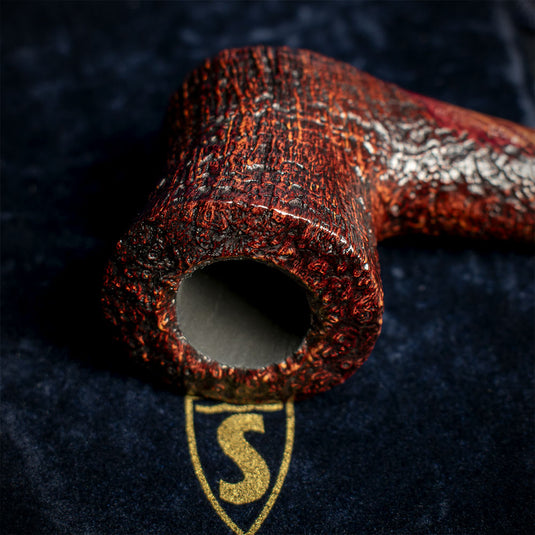 Savinelli Autograph (Limited Edition) Sandblasted Black Briar Pipe - 08