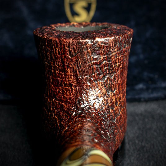 Savinelli Autograph (Limited Edition) Sandblasted Black Briar Pipe - 08