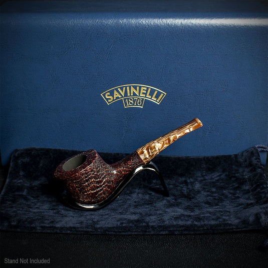 Savinelli Autograph (Limited Edition) Sandblasted Black Briar Pipe - 09