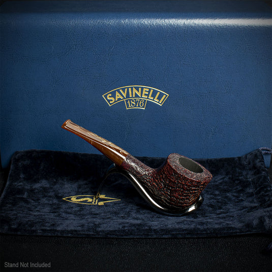 Savinelli Autograph (Limited Edition) Sandblasted Black Briar Pipe - 09