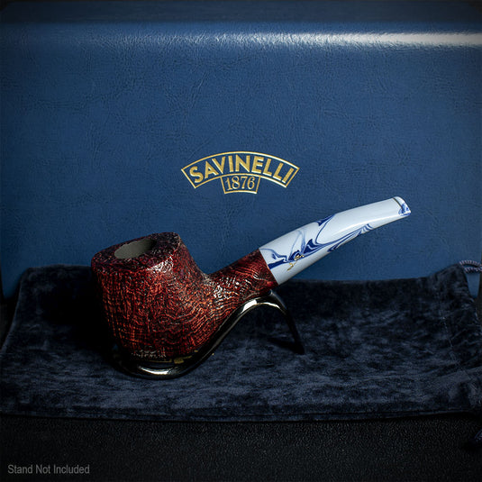 Savinelli Autograph (Limited Edition) Sandblasted Black Briar Pipe - 10
