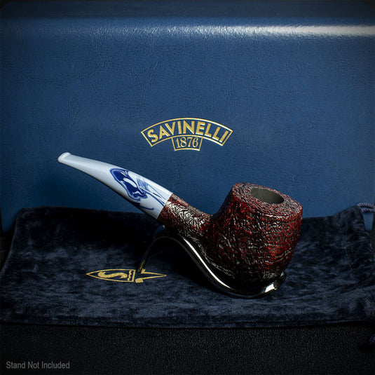 Savinelli Autograph (Limited Edition) Sandblasted Black Briar Pipe - 10