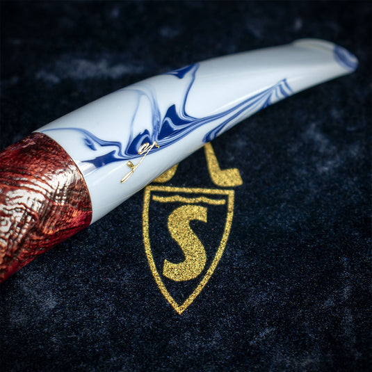 Savinelli Autograph (Limited Edition) Sandblasted Black Briar Pipe - 10