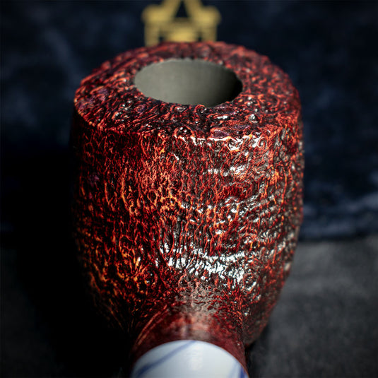 Savinelli Autograph (Limited Edition) Sandblasted Black Briar Pipe - 10