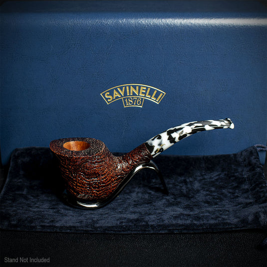 Savinelli Autograph (Limited Edition) Sandblasted Black Briar Pipe - 11