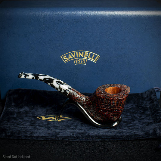 Savinelli Autograph (Limited Edition) Sandblasted Black Briar Pipe - 11