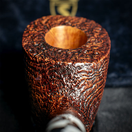 Savinelli Autograph (Limited Edition) Sandblasted Black Briar Pipe - 11