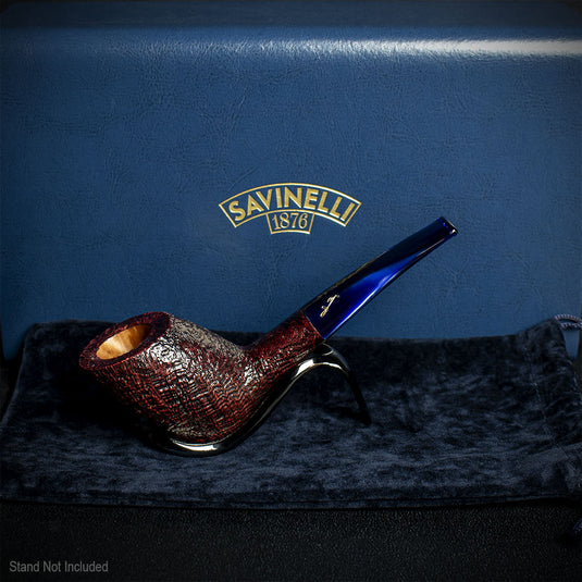 Savinelli Autograph (Limited Edition) Sandblasted Black Briar Pipe - 12