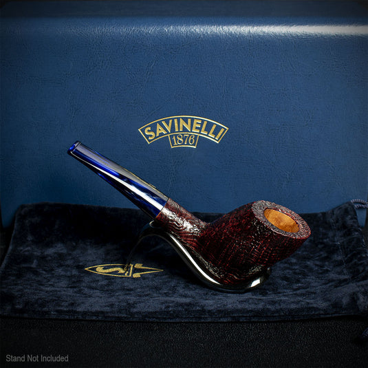 Savinelli Autograph (Limited Edition) Sandblasted Black Briar Pipe - 12