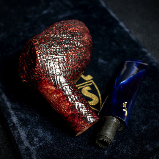 Savinelli Autograph (Limited Edition) Sandblasted Black Briar Pipe - 12