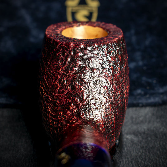 Savinelli Autograph (Limited Edition) Sandblasted Black Briar Pipe - 12