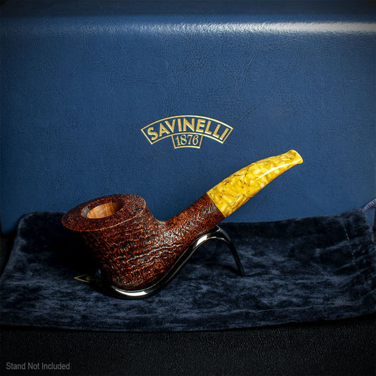 Savinelli Autograph (Limited Edition) Sandblast Brown Briar Pipe - 02