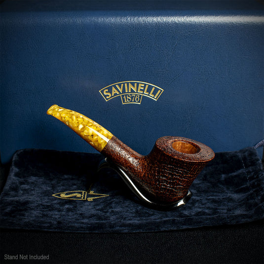 Savinelli Autograph (Limited Edition) Sandblast Brown Briar Pipe - 02