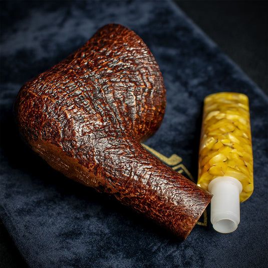 Savinelli Autograph (Limited Edition) Sandblast Brown Briar Pipe - 02