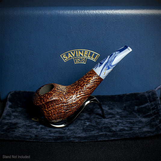 Savinelli Autograph (Limited Edition) Sandblast Brown Briar Pipe - 04