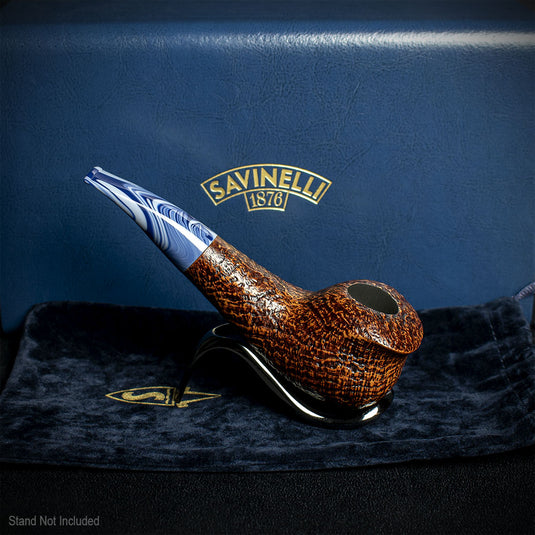 Savinelli Autograph (Limited Edition) Sandblast Brown Briar Pipe - 04