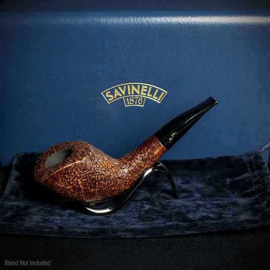 Savinelli Autograph (Limited Edition) Sandblast Brown Briar Pipe - 05