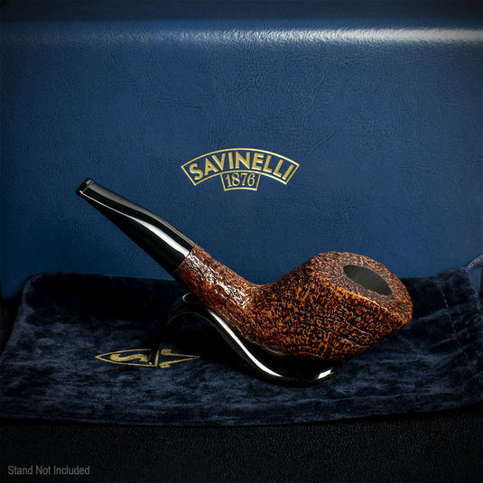 Savinelli Autograph (Limited Edition) Sandblast Brown Briar Pipe - 05